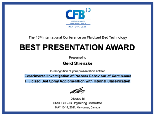 Best Presentation Gerd Strenzke